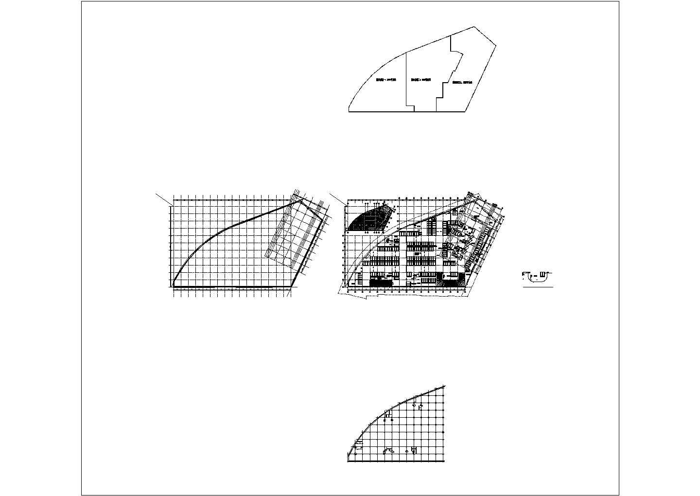 某浦江国际金融广场CAD施工图地下三层