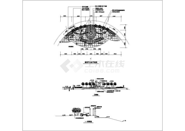 某栈台平台CAD节点剖面构造图纸-图一