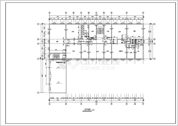 某小办公楼全套CAD设计完整节点建筑施工图-图一