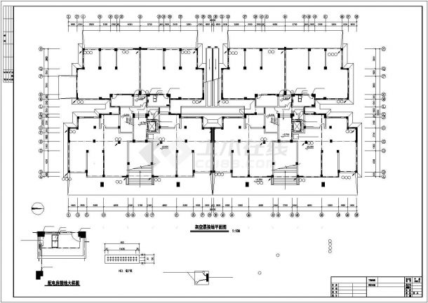 十一层住宅电气CAD图-图二