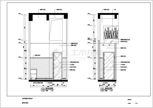 兰州市某小区850平米单层砖混结构休闲会所平立面设计CAD图纸-图二