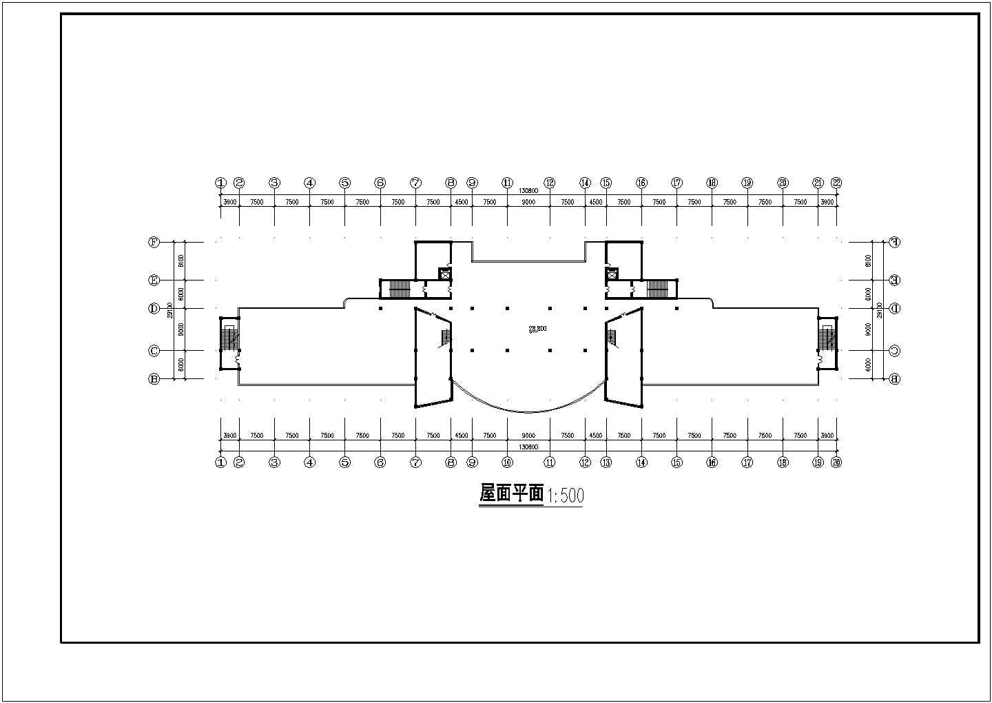 某地大学图书馆建筑设计方案CAD图纸