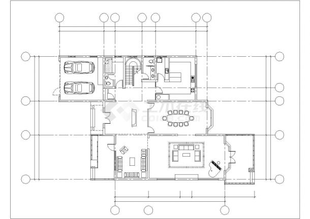 扬州市星湖海园小区3层欧式风格别墅平立面设计CAD图纸-图一