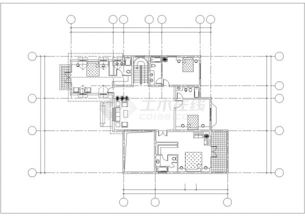 扬州市星湖海园小区3层欧式风格别墅平立面设计CAD图纸-图二