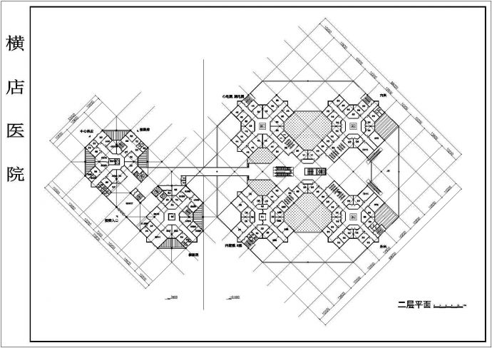 某平湖医院CAD设计完整构造详细平面_图1