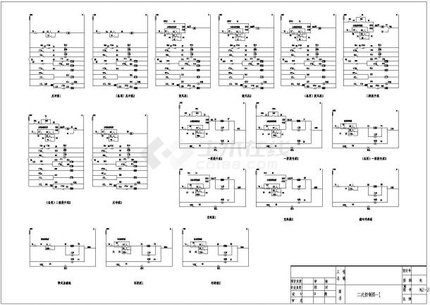 某公司污水处理电气CAD详细说明控制图-图二