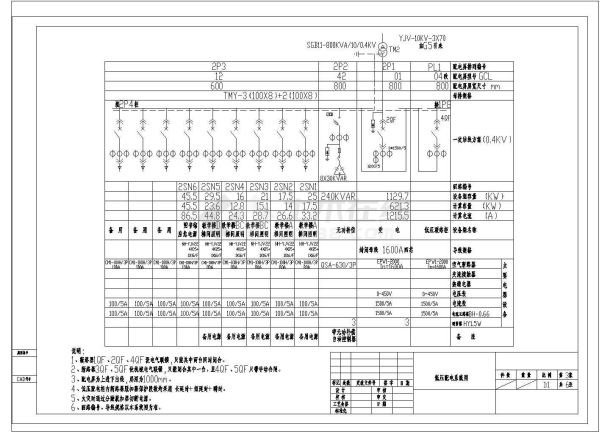 湖北某学校CAD设计详细系统图及接线图-图二