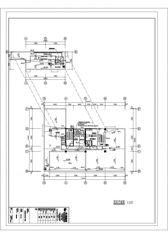 某街道社区十层服务中心菜市场建筑CAD施工套图平面立面_图1