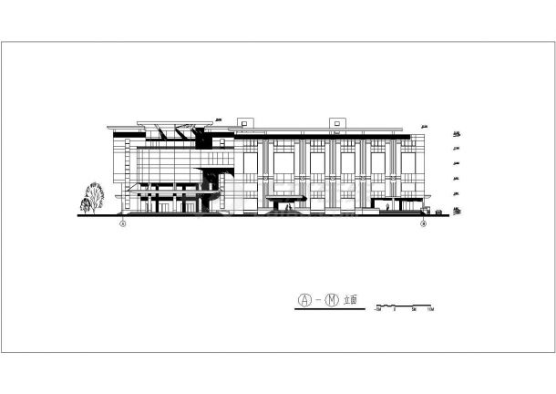 金海岸商业建筑设计施工CAD图纸-图一