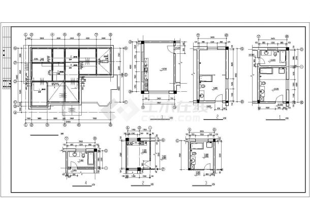 南宁市海澜世家小区830平米3层框架结构豪华别墅建筑设计CAD图纸-图一