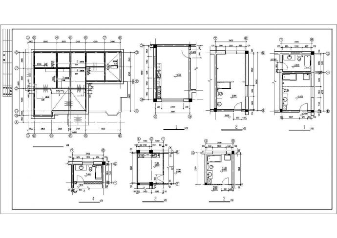 南宁市海澜世家小区830平米3层框架结构豪华别墅建筑设计CAD图纸_图1
