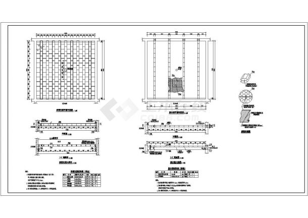 某净水厂混合反应沉淀池CAD结构及工艺图-图二