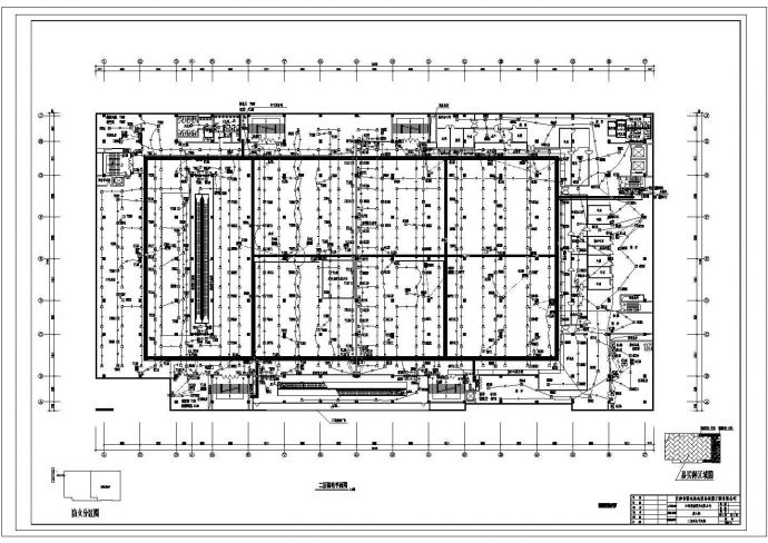 某综合商场消防设计图二层CAD大样剖面设计图纸_图1