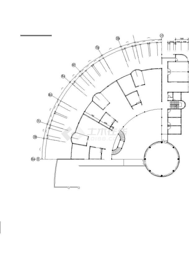石家庄某附属幼儿园200平米3层混合结构教学楼平立剖面设计CAD图纸-图二