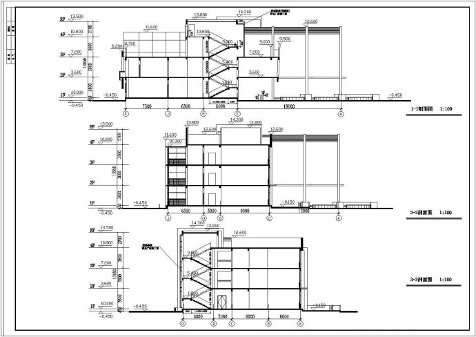 乌鲁木齐市某社区幼儿园2600平米3层混合结构教学楼建筑CAD设计图纸_图1