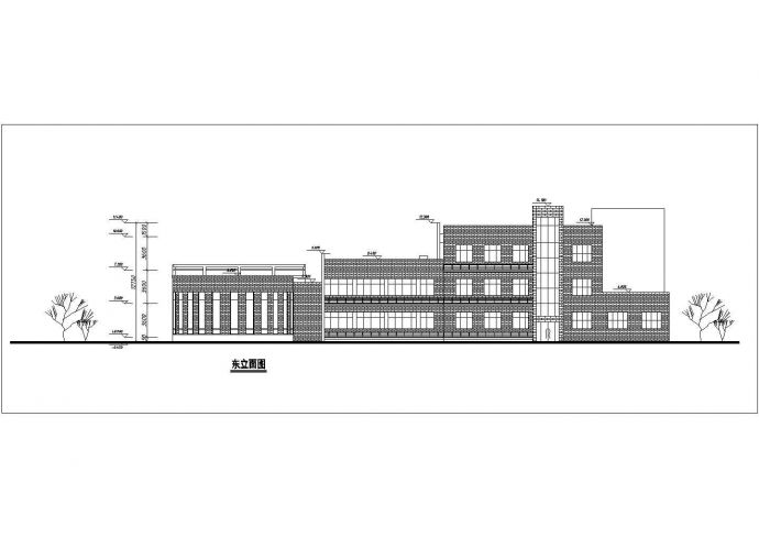 南昌市某幼儿园3200平米3层混合结构教学综合楼平立剖面设计CAD图纸_图1