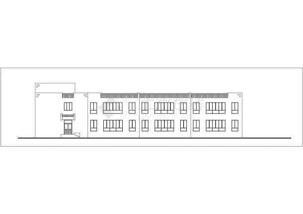 如皋市某社区新建幼儿园2层框架机构教学楼平立剖面设计CAD图纸-图二