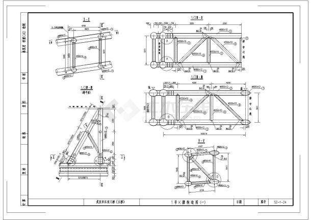 某下承式钢管混凝土系杆拱CAD平面节点设计-图一