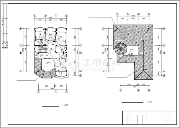 某四层别墅电气CAD设计参考图-图二
