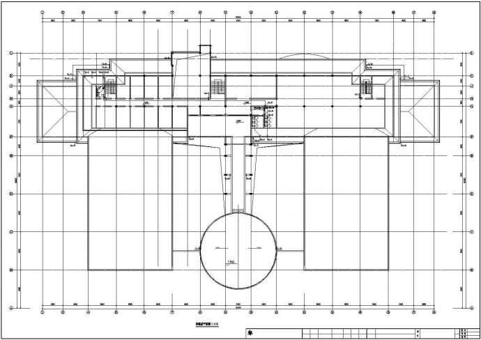 6900平米3层框混结构休闲活动会所平面设计CAD图纸（含地下室）_图1