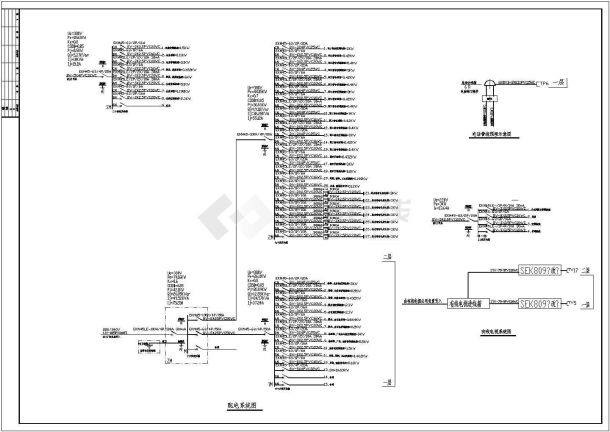 某完整的某工厂CAD电气施工图-图二