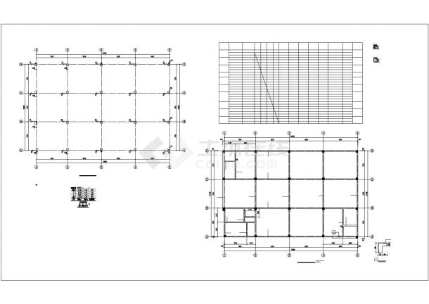 广州市某汽车专卖店3层框架结构办公综合楼结构设计CAD图纸-图一