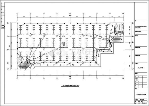 某工业厂房车间电气CAD平面系统设计-图二