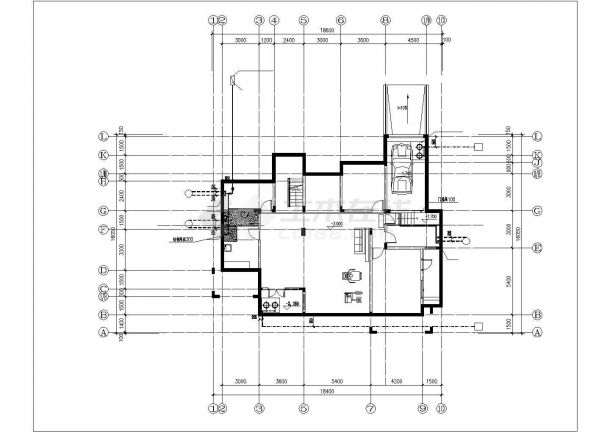 锦州市某居住区580平米2层高档豪华别墅全套平面设计CAD图纸-图一