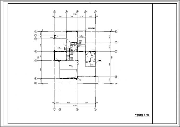 西安市光辉佳苑小区520平米2层砖混高档别墅全套平面设计CAD图纸_图1