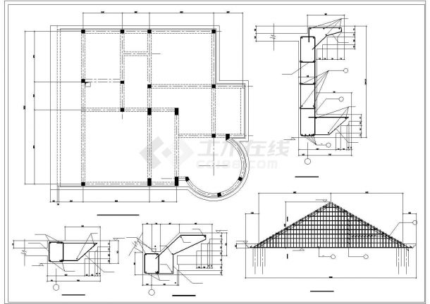 砌体结构别墅结构设计施工图-图二