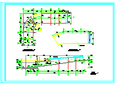 建筑物地下车库环形及直线坡道cad施工图纸-图二