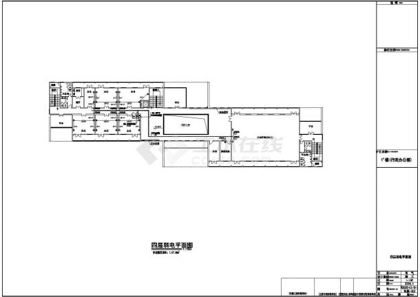 某学校行政办公楼CAD大样设计电气图-图二