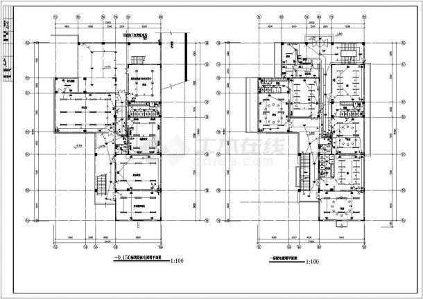 某幼儿园电气平面CAD大样施工设计图纸-图二