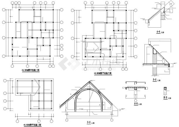 某三层别墅结构建筑方案图（含设计说明）-图二