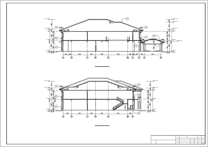 2160平米2层框架结构西班牙风格商务会所建筑设计CAD图纸_图1