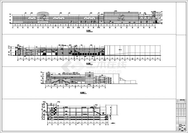3.6万平米2层框架结构大型商业街全套建筑设计CAD图纸-图一