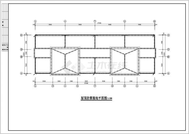 3层砖混结构联排别墅电气设计CAD施工图-图一