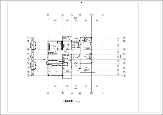 银川市某社区340平双层砖混结构私人别墅楼平面设计CAD图纸（2套方案）_图1