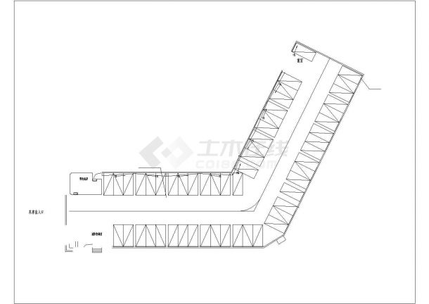 北京市某大型购物商城4680平米地下4层停车库全套给排水设计CAD图纸-图二