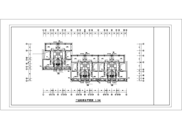 杭州市某家属院3层砖混住宅楼给排水设计CAD图纸（2套方案）-图二