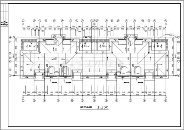 住宅设计_六层住宅楼端头带底商设计CAD图-图一