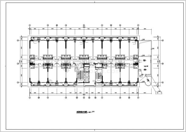 天津市德隆中心18层框架结构公寓楼全套给排水设计CAD图纸-图一