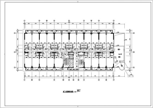 天津市德隆中心18层框架结构公寓楼全套给排水设计CAD图纸-图二