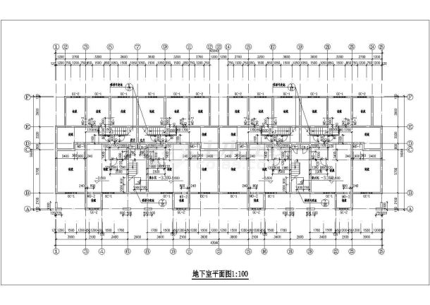 住宅设计_复式居民楼施工CAD图-图一