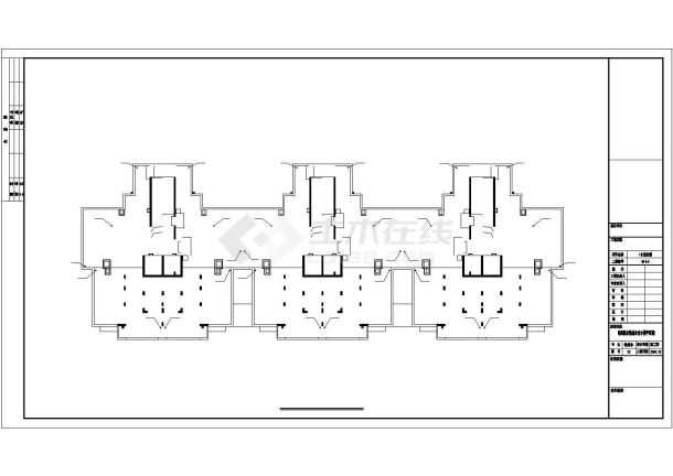 石家庄某居住区2.6万平米33层框架住宅楼全套给排水设计CAD图纸-图二