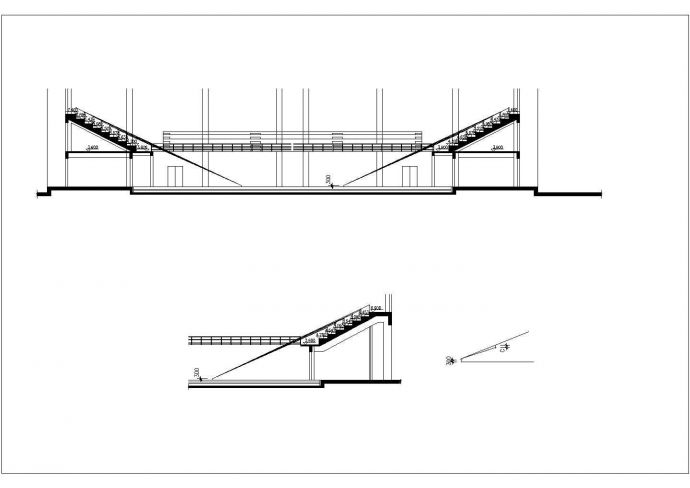 2层4499平米中学校体育馆建筑设计施工cad图纸，共二十三张_图1