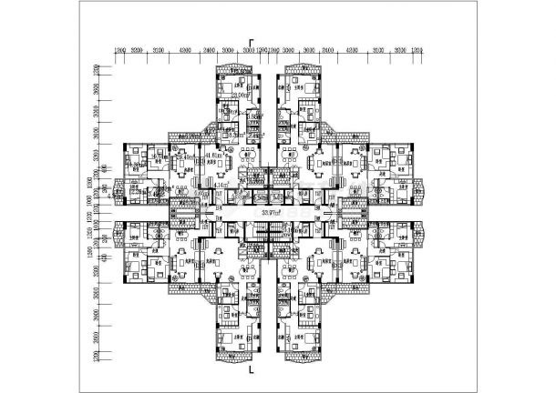 住宅设计_十五层住宅平立面CAD图-图一