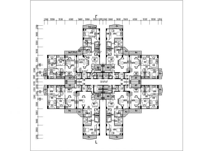 住宅设计_十五层住宅平立面CAD图_图1