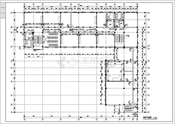 小学校建筑施工CAD设计图纸_学校设计-图二