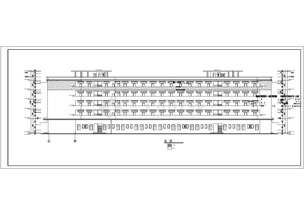 宿舍设计_某地五层宿舍建筑施工CAD图-图一